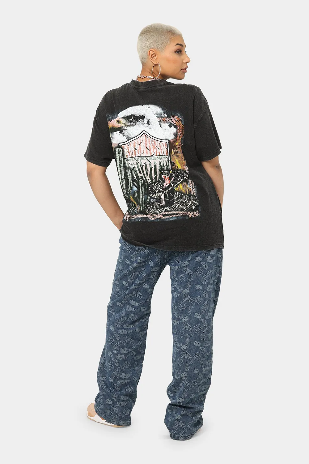 American Thrift God Bless Classic Black T-Shirt