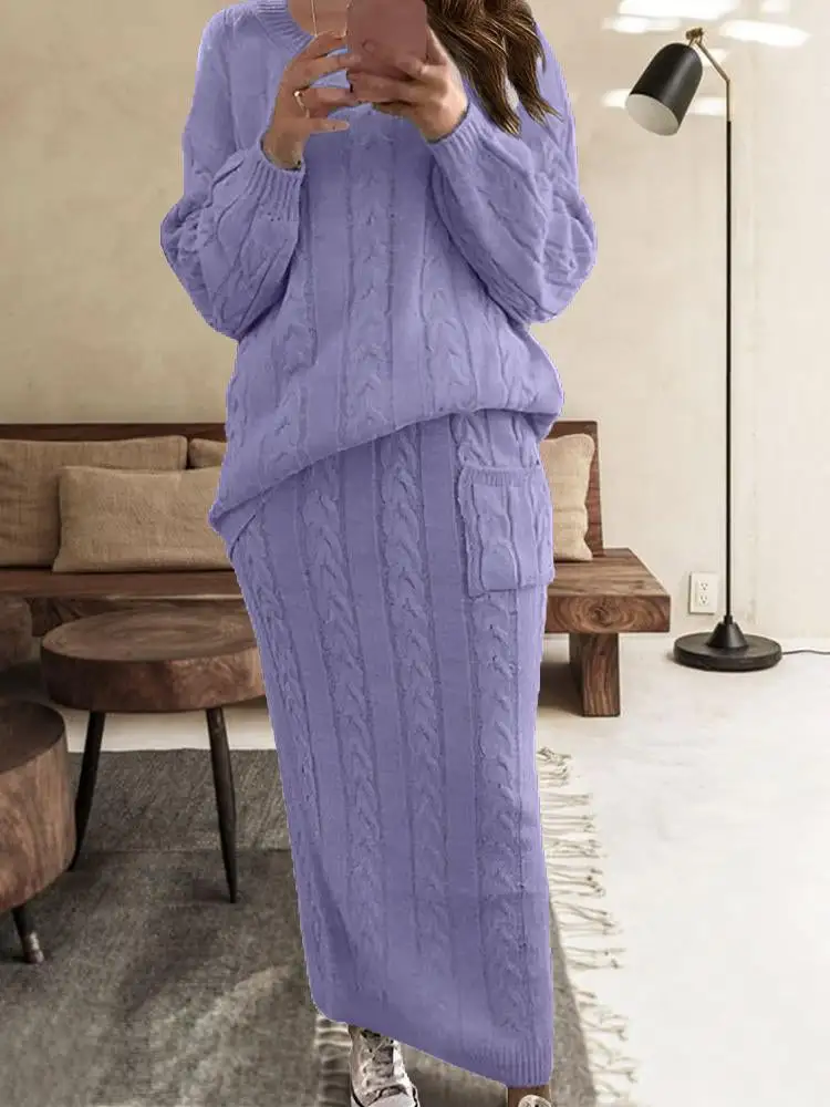Needle Sweater Suit Skirt