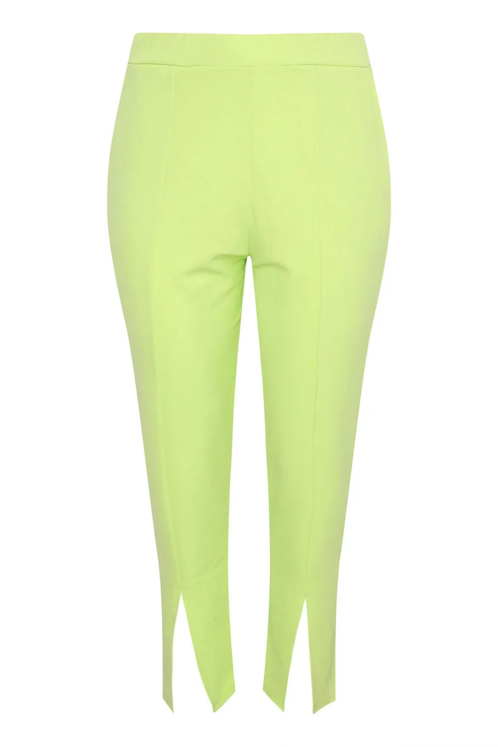 YOURS Curve Hot Pink Split Hem Stretch Tapered Trousers