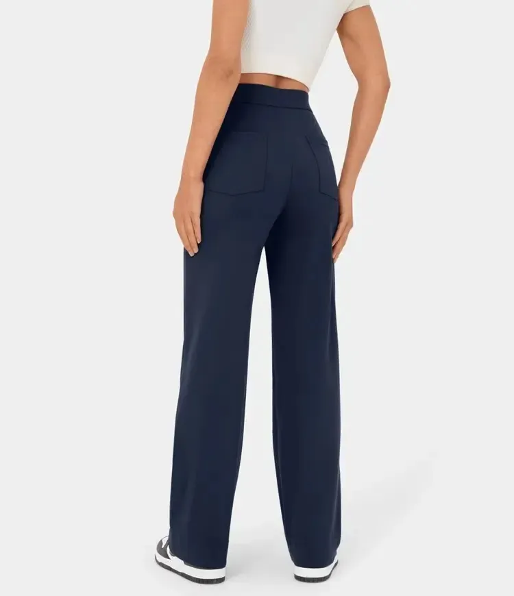 High-waisted, loose-fitting, comfortable, casual straight-leg pants🔥🔥