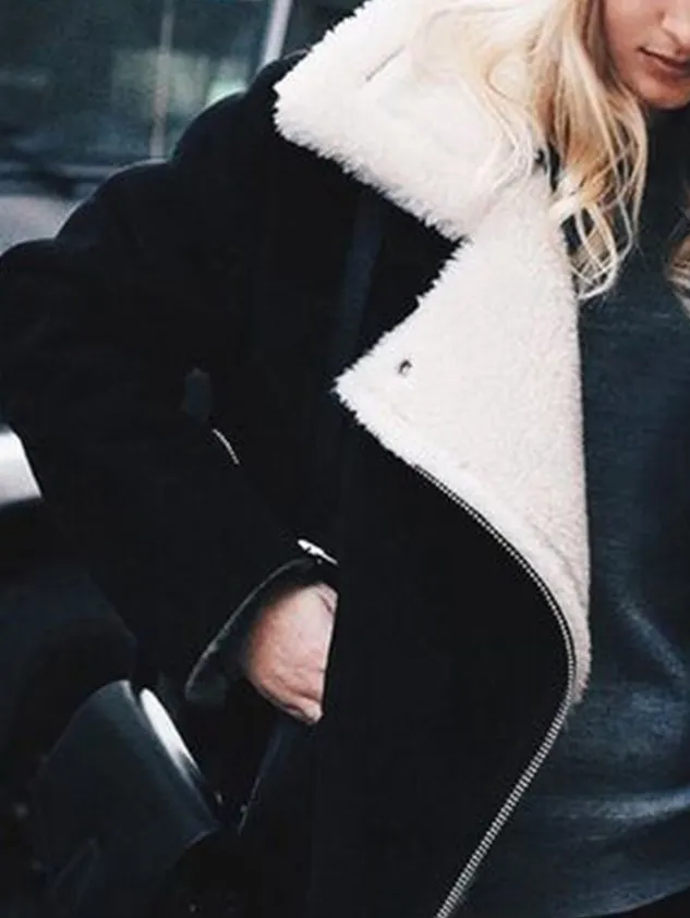 Outdoor Shawl Collar Solid Jacket