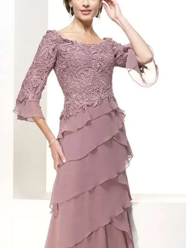 Party Wedding Tiered Temperament Women's Dress