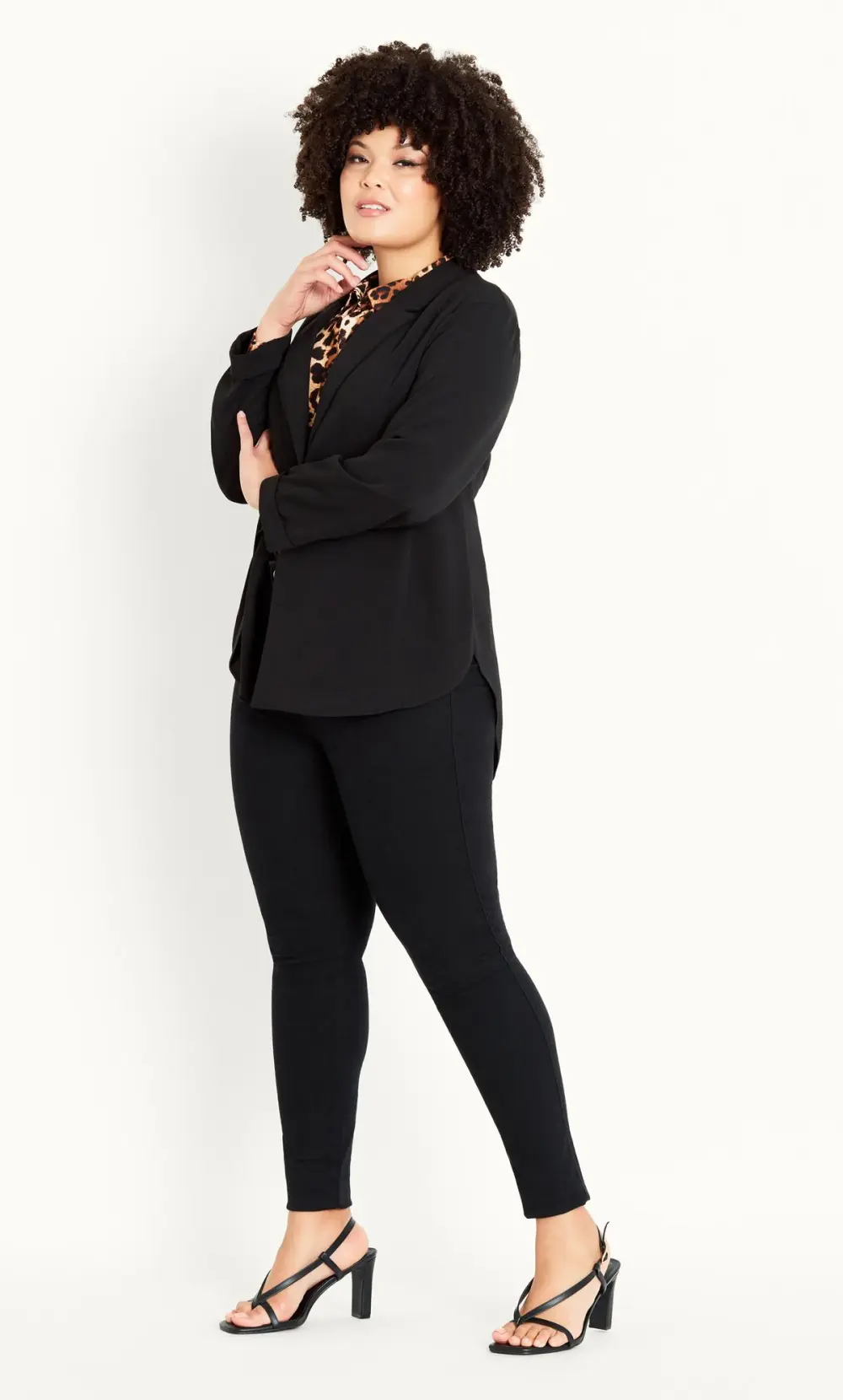 Evans Black Soft Button Jacket