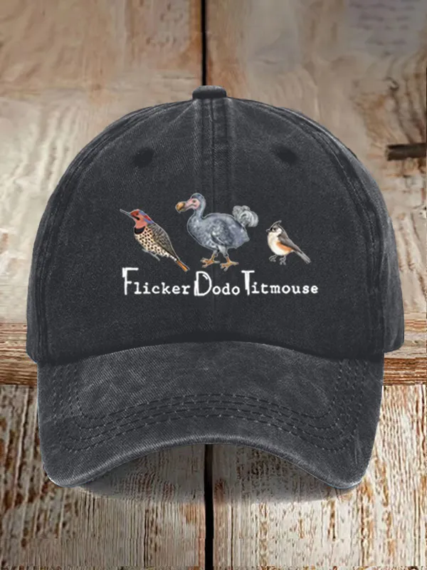 Unisex Distressed Washed Cotton Animal 
