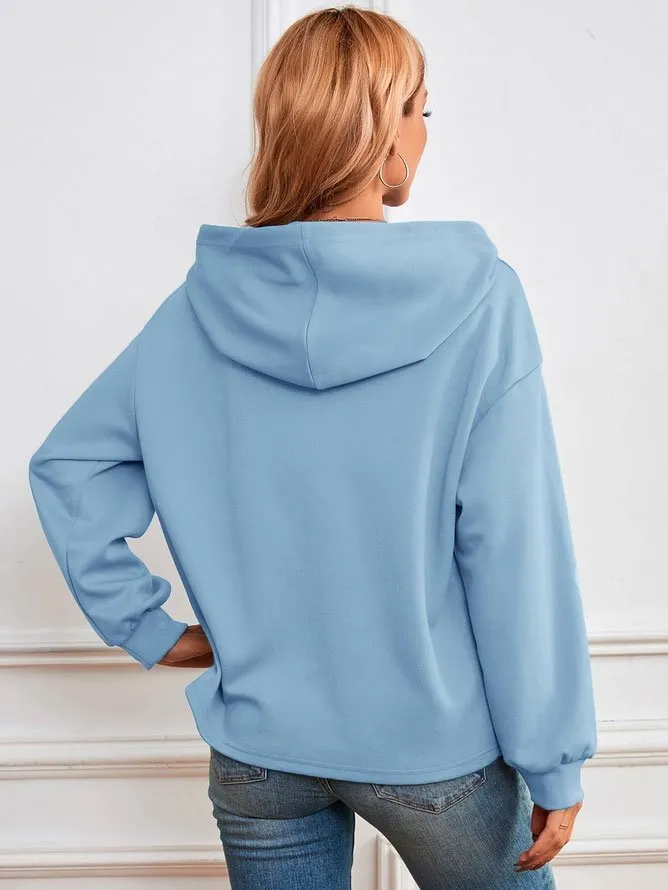 Loose Buttoned Casual Hoodie