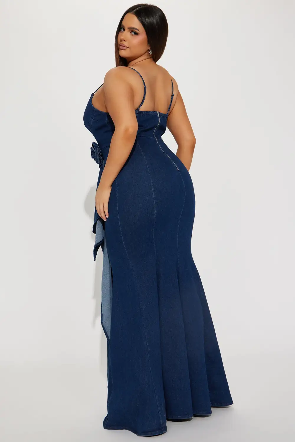 Justyne Denim Gown - Denim