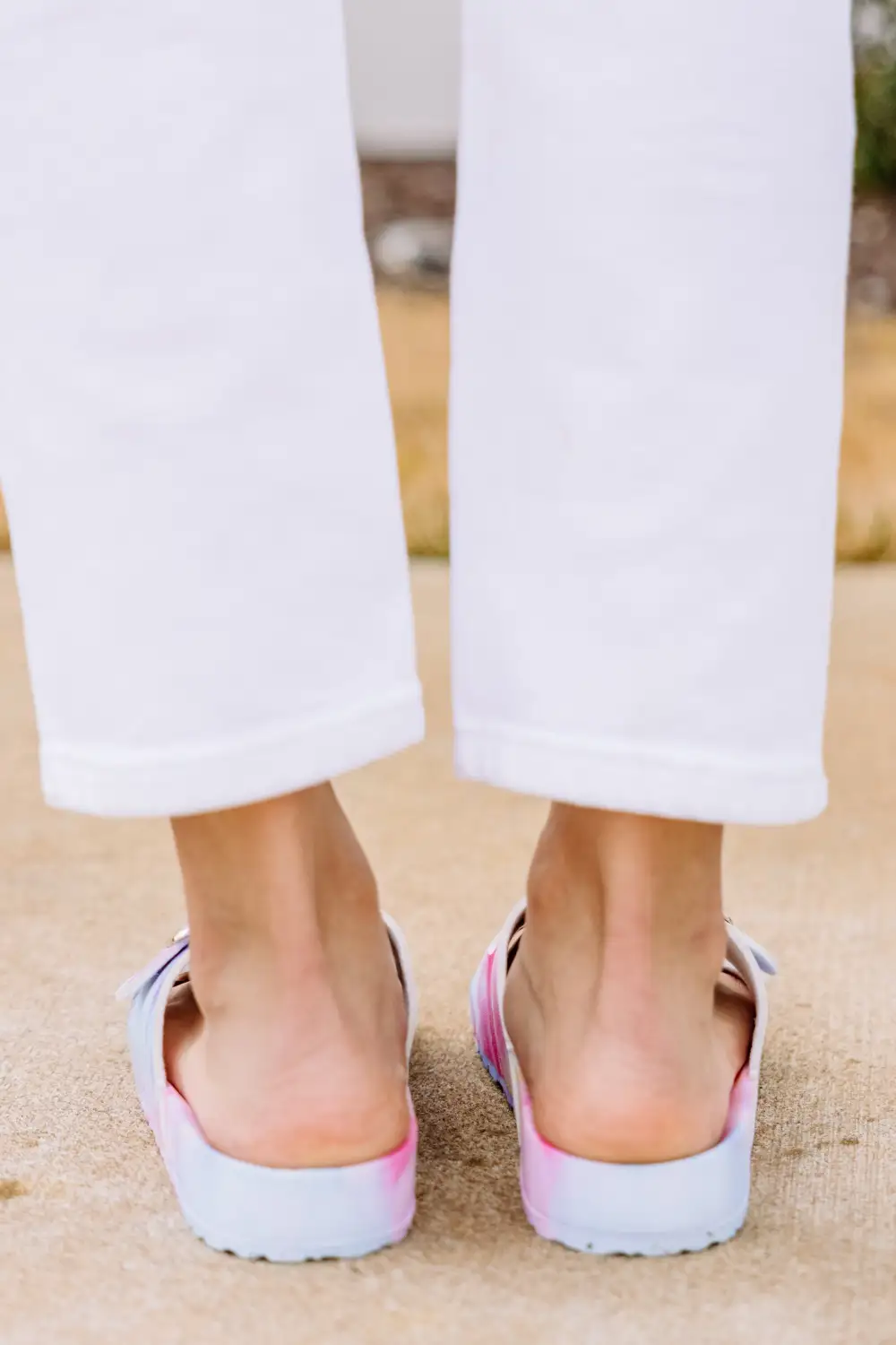 Fun In The Sun Yellow Tie Dye Sandals