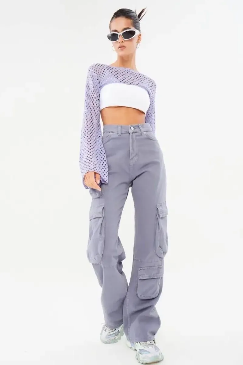 Cargo High Rise Flare Jeans