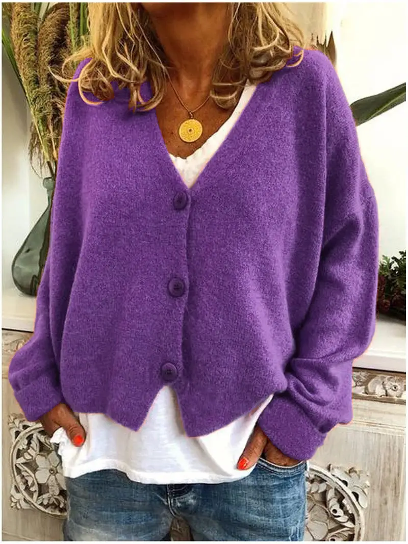 loose sweater knitted cardigan