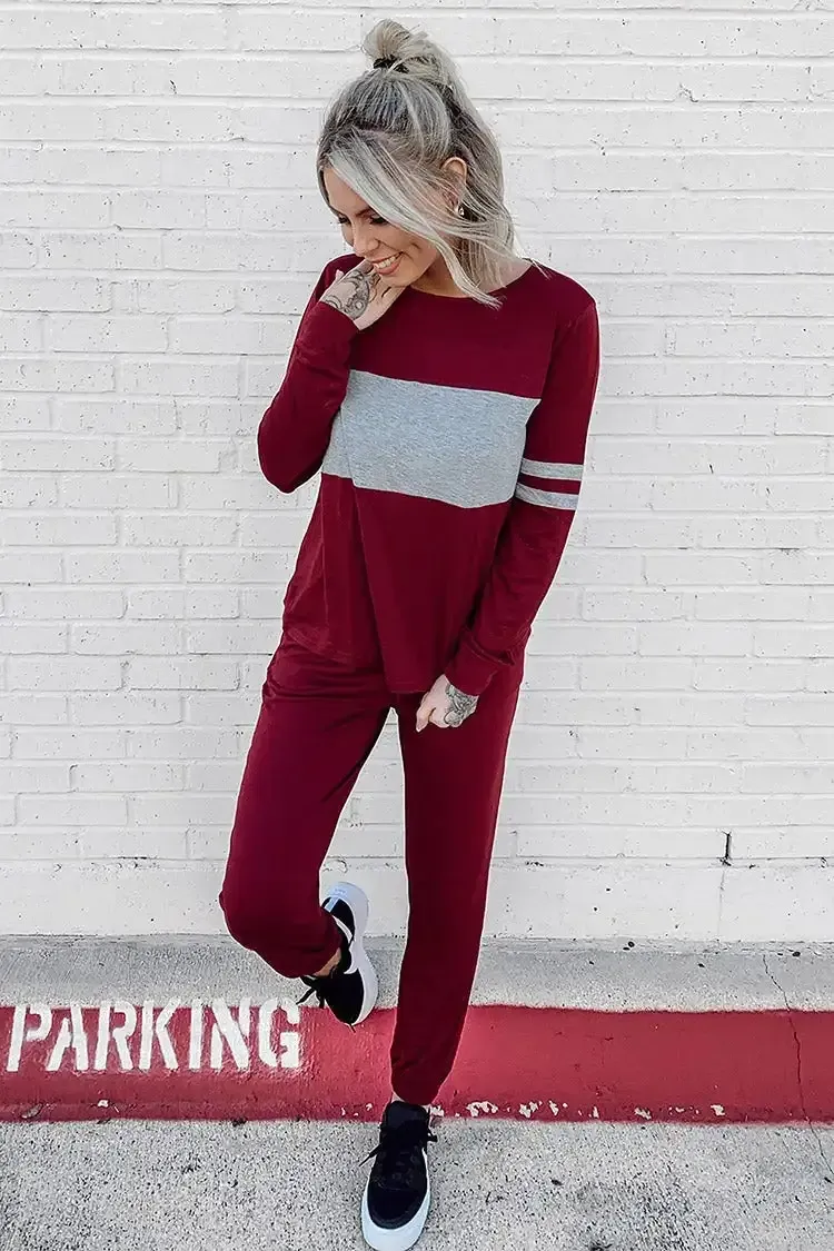 Women 2 Piece Long Sleeve Tracksuit with Long Pants