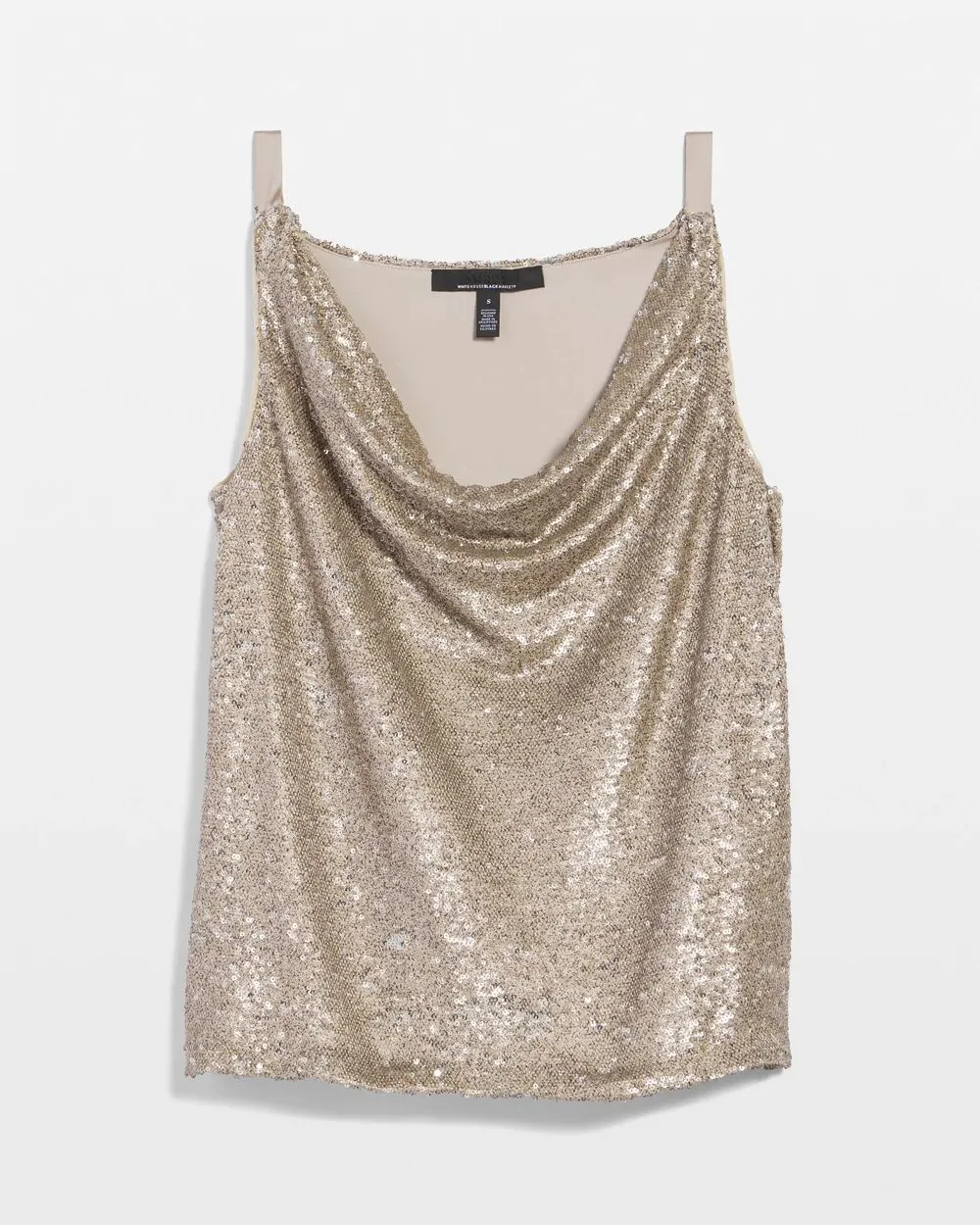 Sequin Cowl Neck Cami