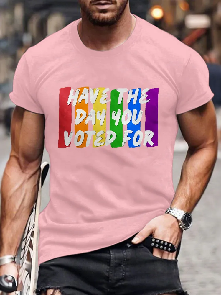 Men'S Hate The Day You Voted For Print T-Shirt