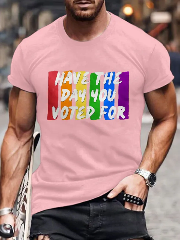 Men'S Hate The Day You Voted For Print T-Shirt