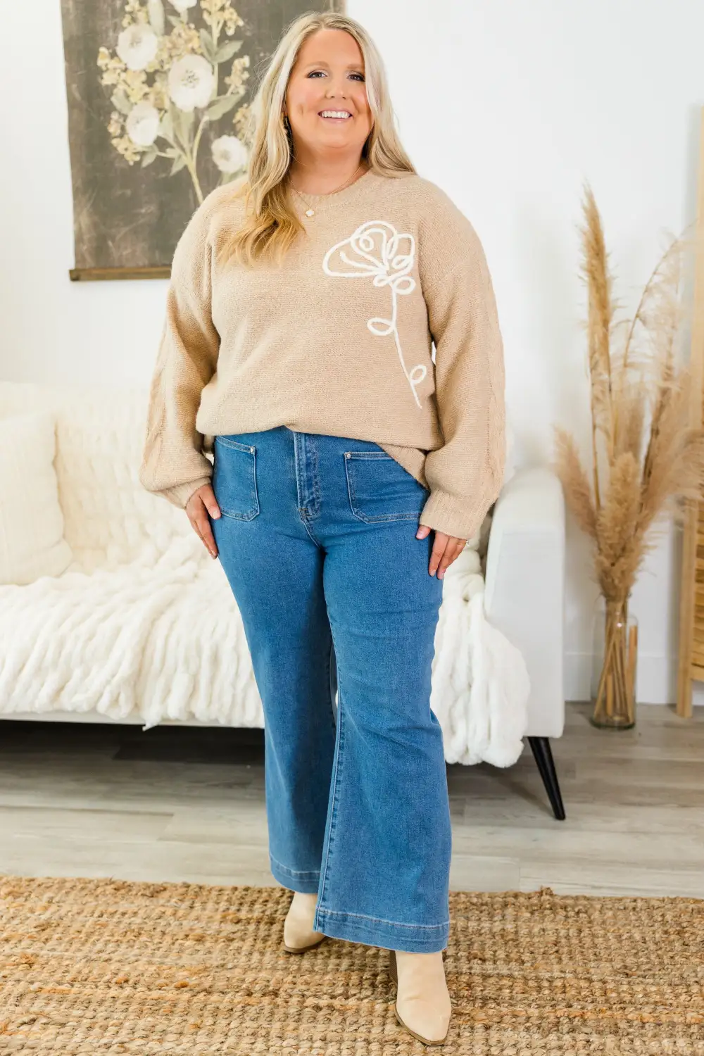 Don't Think About You Sweater, Brown