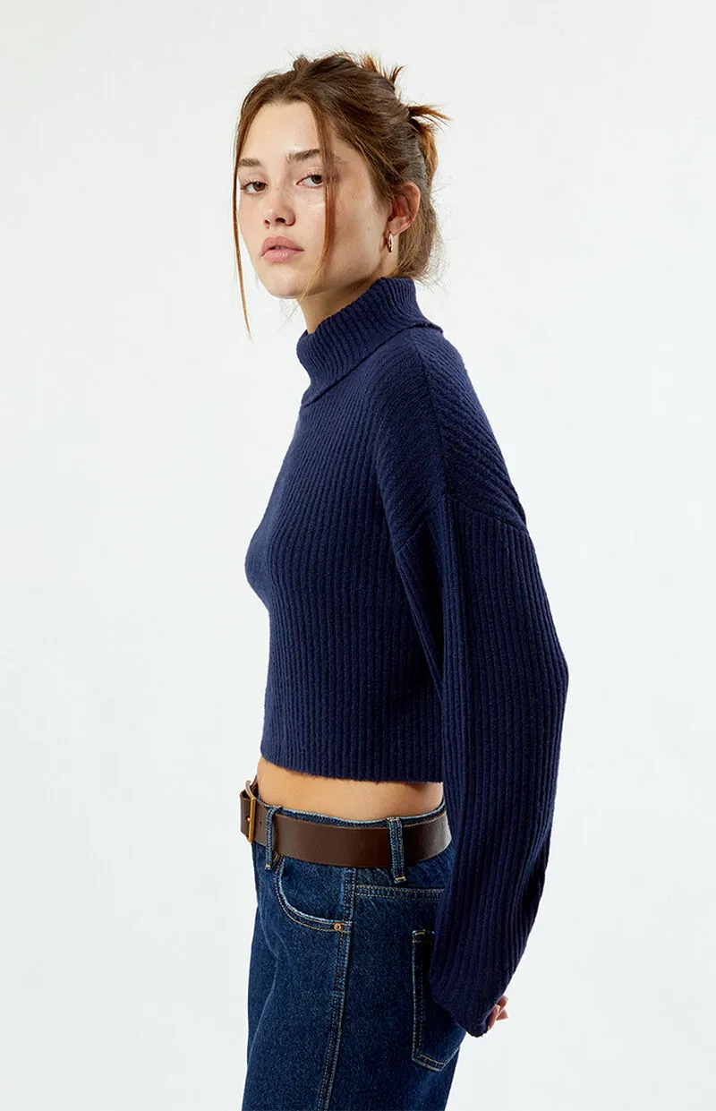 LA Hearts Easy Cropped Turtleneck Sweater