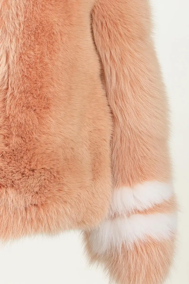 Ginger Fox Fur waist Length Jacket