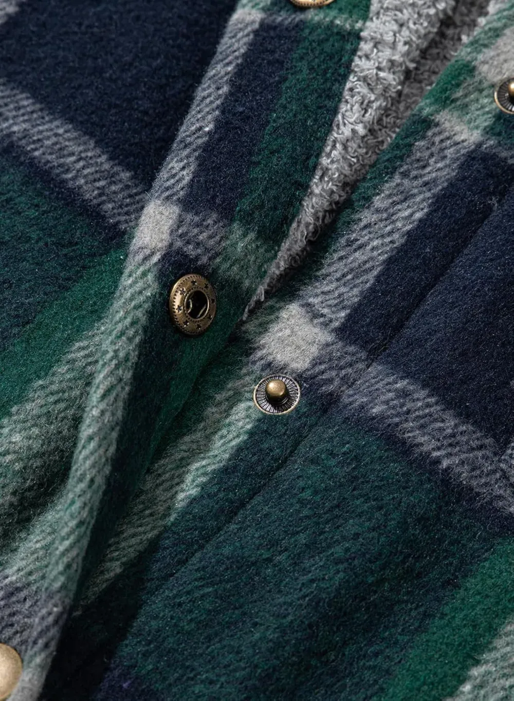 Women's Flannel Hooded Plaid 2025 Shacket Thick Coat Winter Coat for Warmth Button down Warm and Fuzzy Fleece Jacket