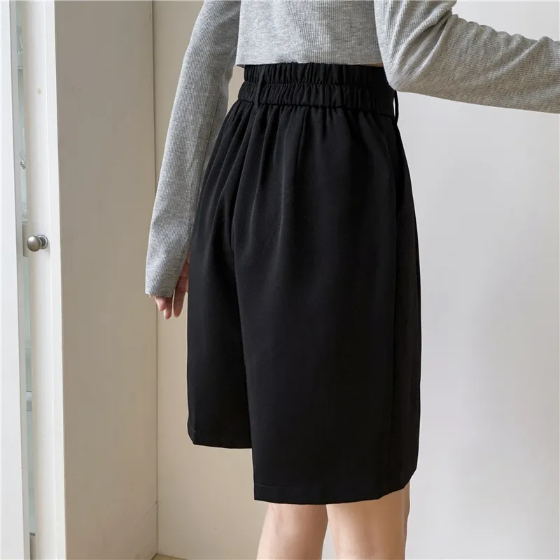Women's suit straight five-point pants