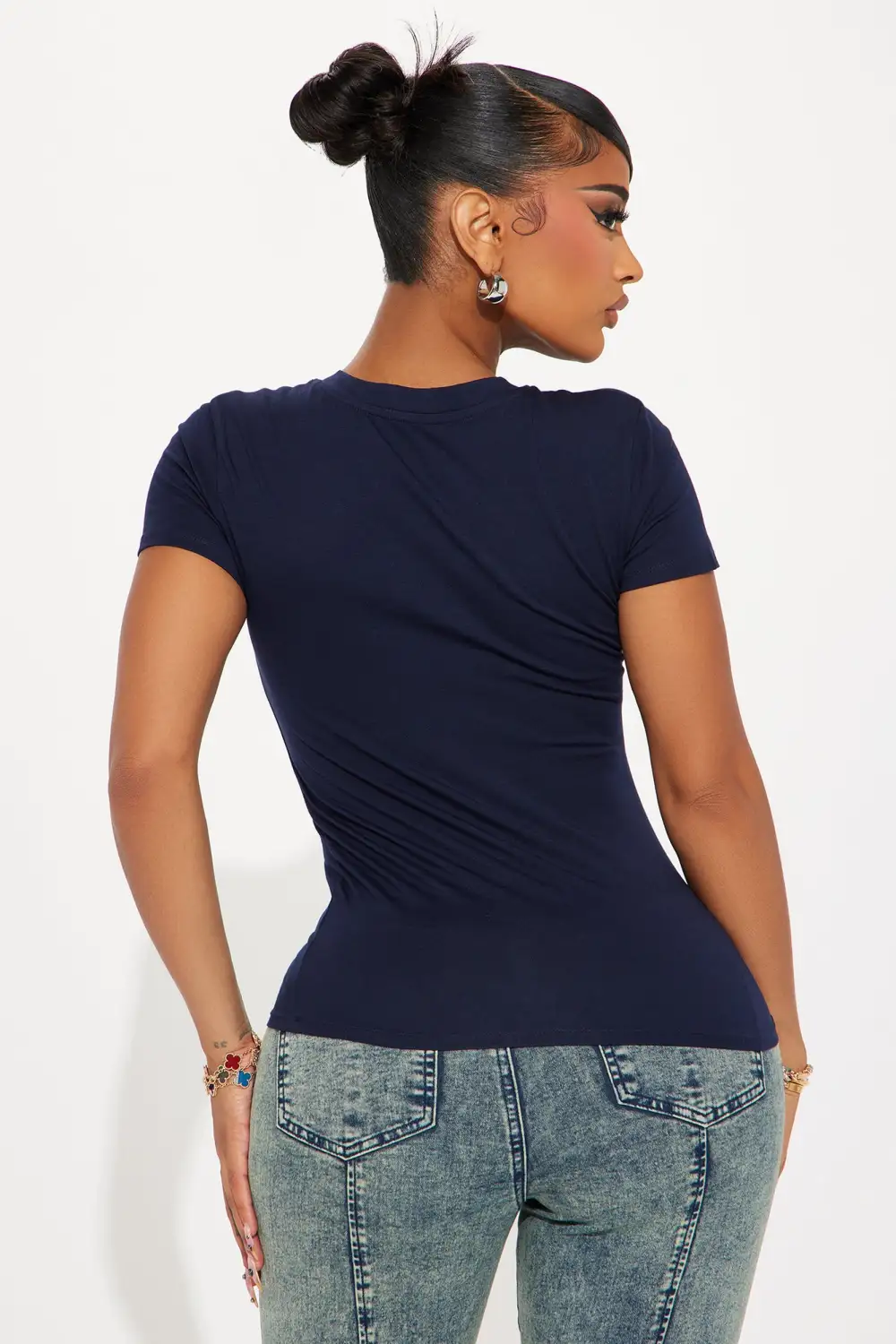 Camilla Classic Fit Crew Neck Tee - Navy