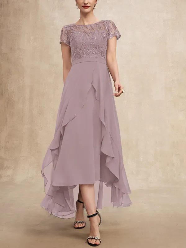 Elegant Lace Chiffon Maxi Dress