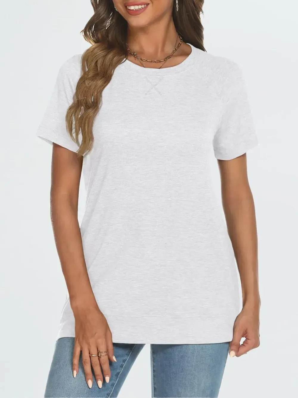 AUTOMET T Shirts Short Sleeve Crewneck Tees for Women Trendy Lightweight Soft Casual Summer Tops Clothes 2024