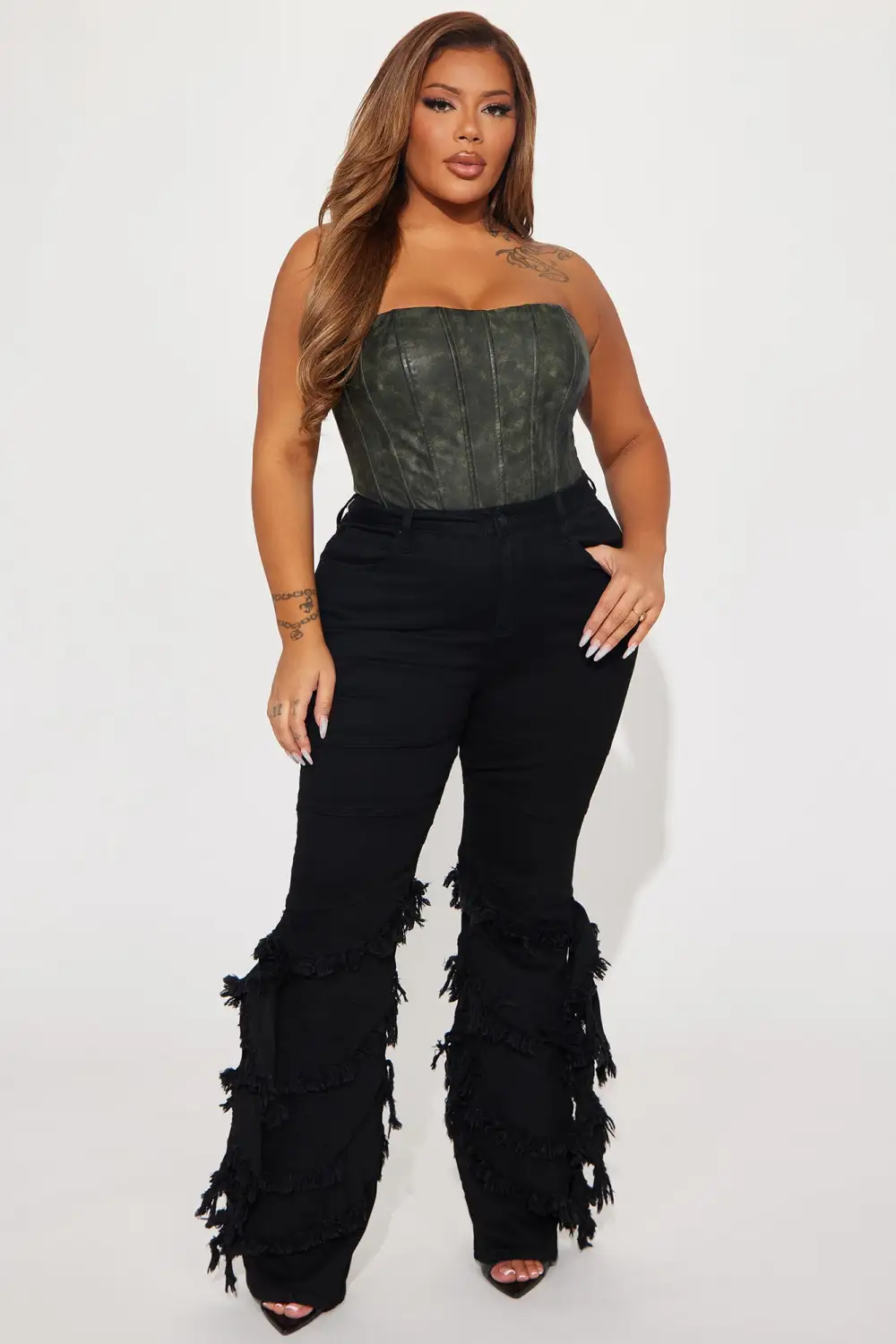 Making A Connection Stretch Bootcut Jeans - Black