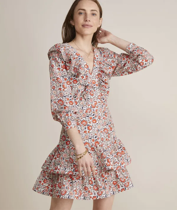 Ivy League Floral Ruffle Dress