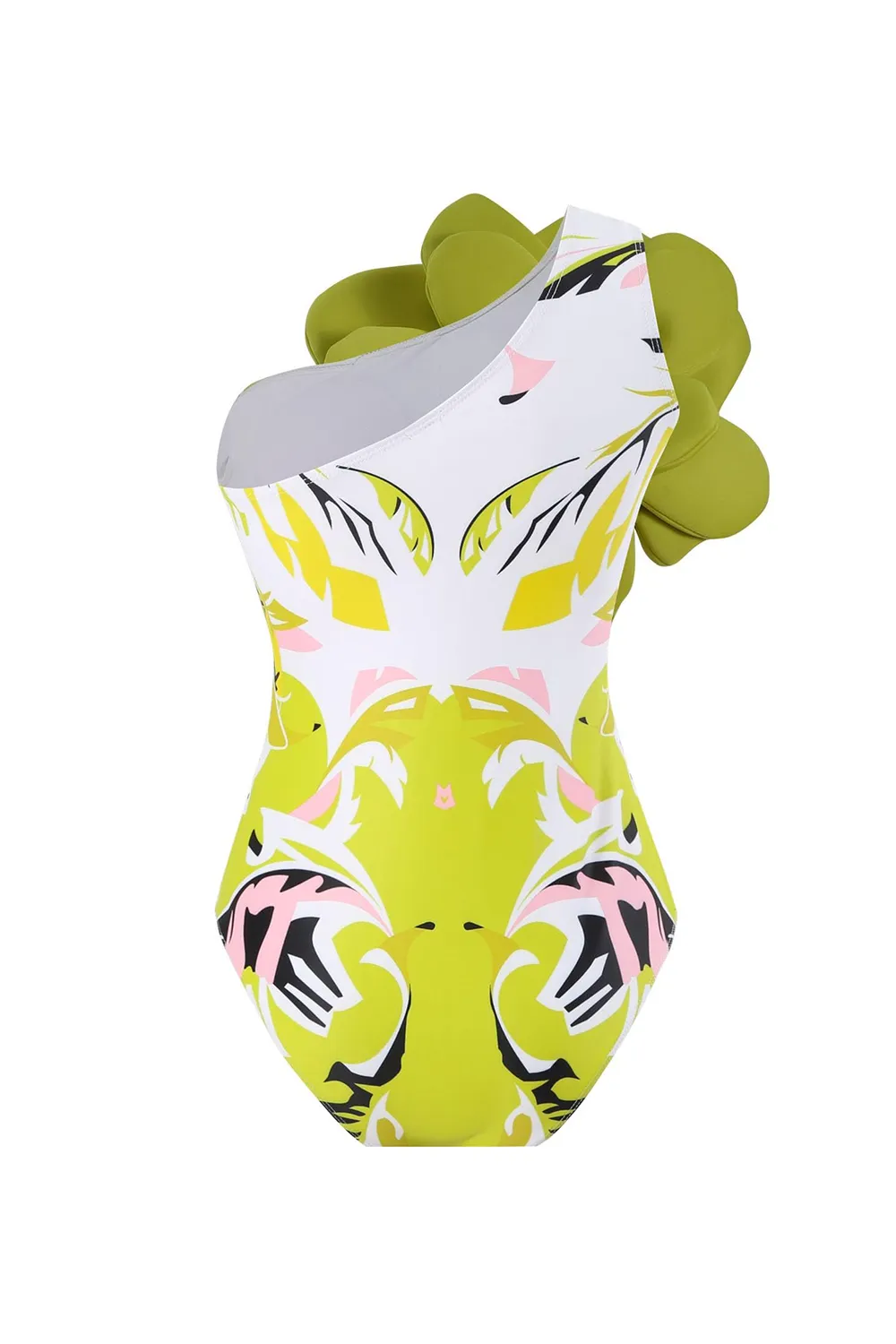 Floral Print Strapless Flower Two Piece Bathing Suit