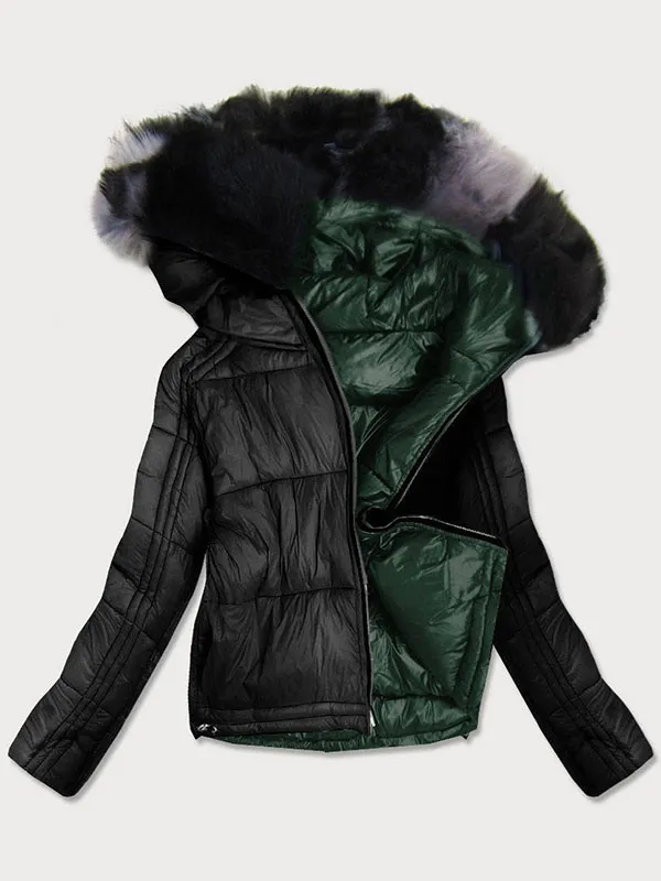 Ladies reversible green jacket