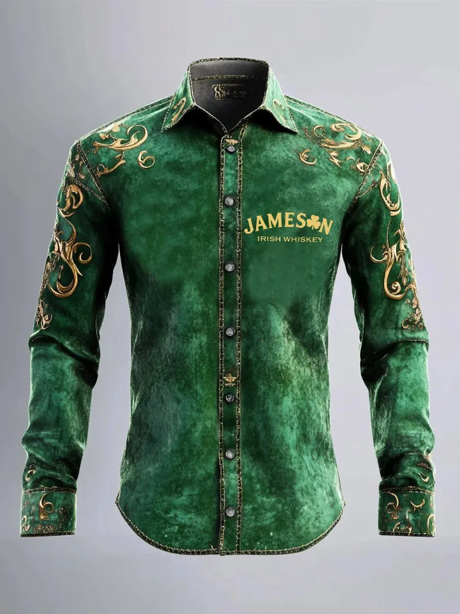 Men's Jameson Irish Whiskey Casual Printed Shirt