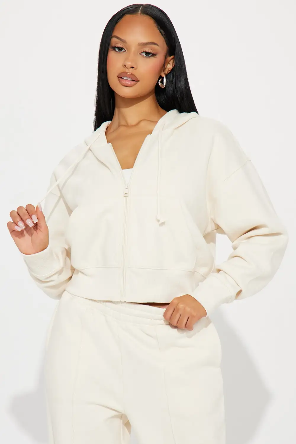 Stayin' In Sweatsuit - Cream
