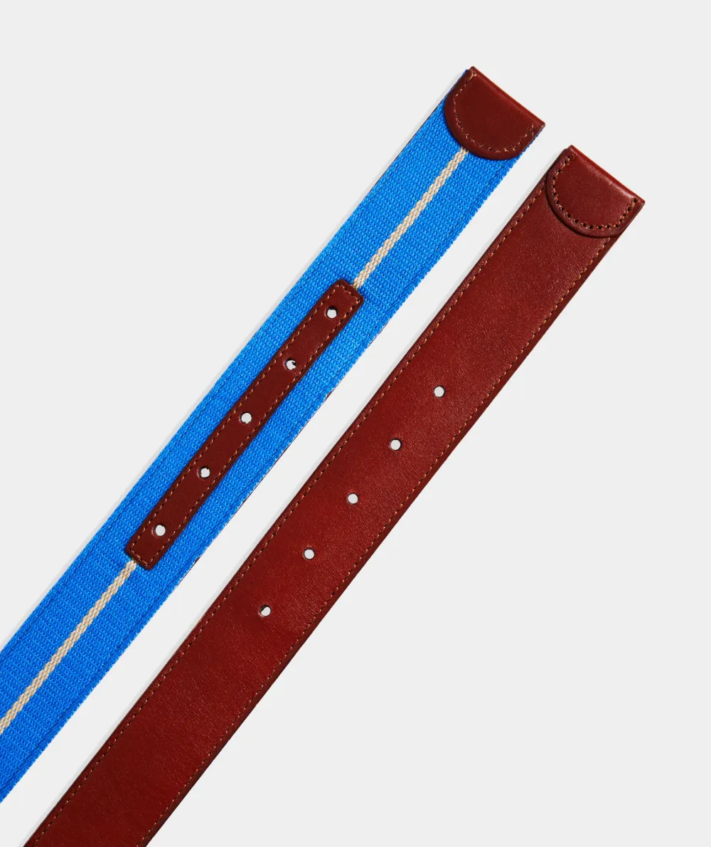 Leather & Webbing Reversible Belt