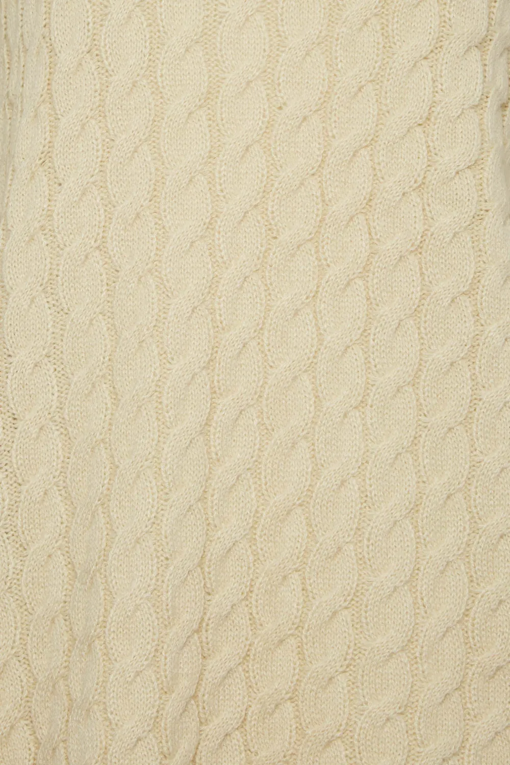 LTS Tall Beige Brown Cable Knit Jumper