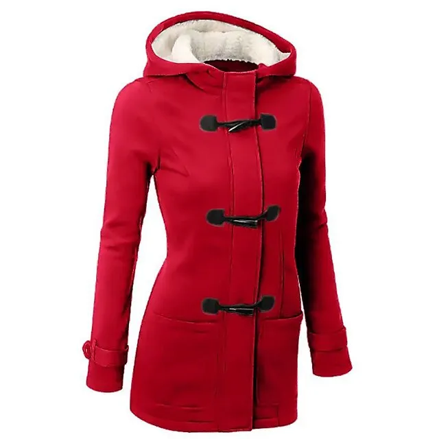 Women's Winter Coat Cropped Hooded Coat Thermal Warm Heated Jacket Fall Casual Street Jacket Long Sleeve with Pockets Black Army