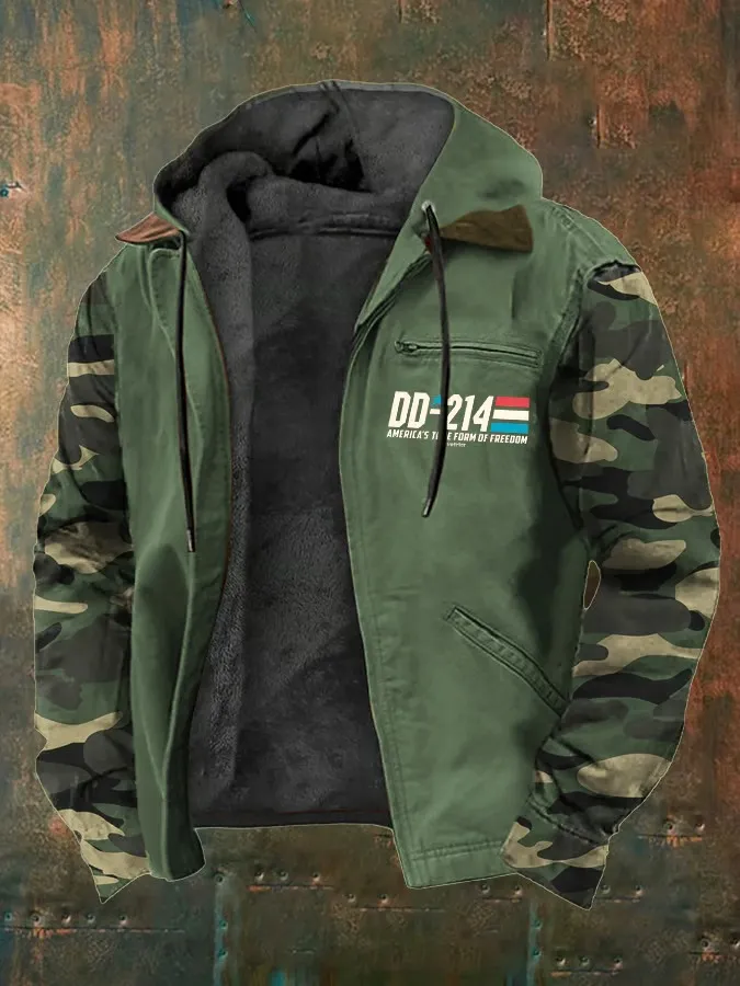 Men's Vintage Veteran Fleece Zip-Up Jacket