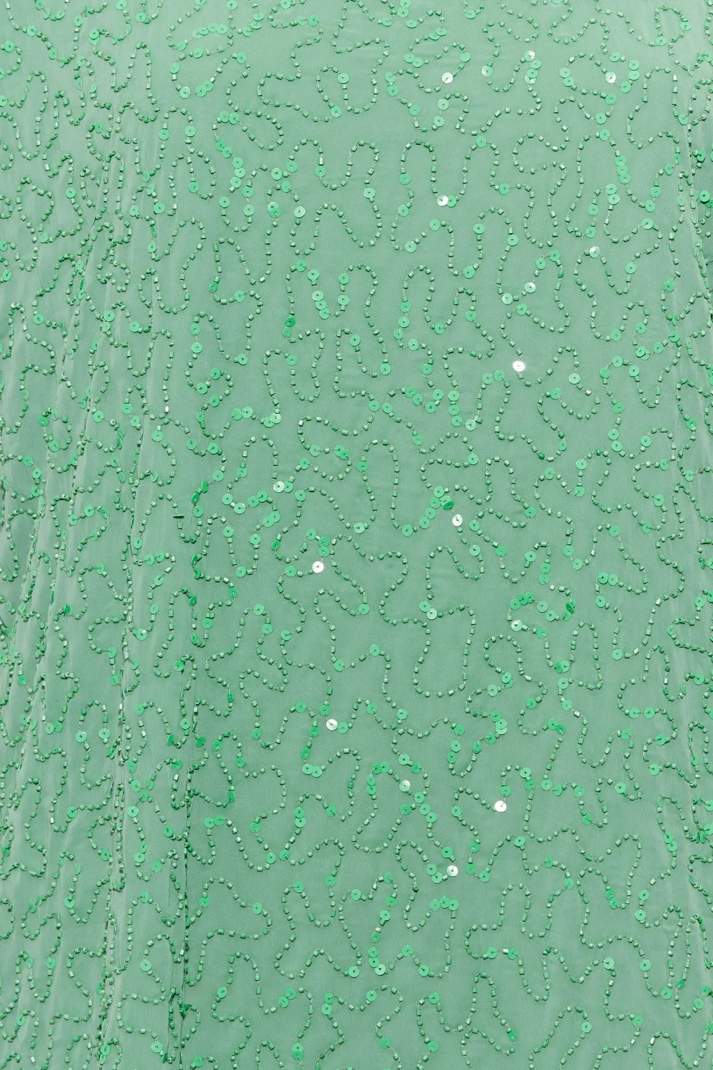 LUXE Curve Forest Green Sequin Hand Embellished Cape Dress