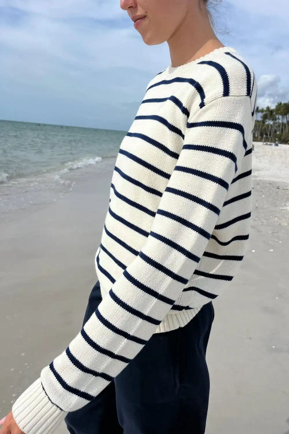 Martha Cotton Thin Stripe Sweater