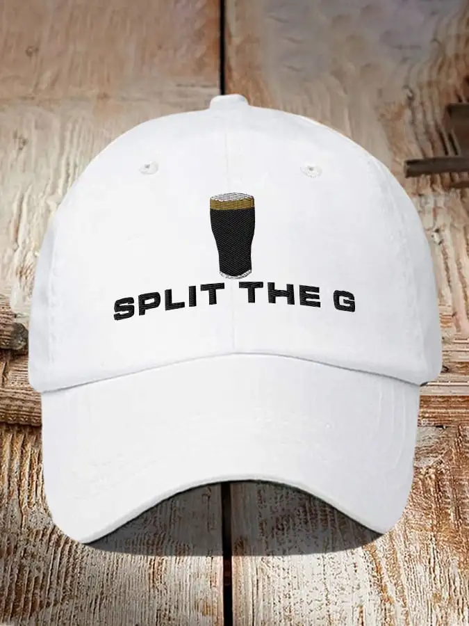 Retro St Patrick's Day Split The G Guinness Beer Stout Print Baseball Cap