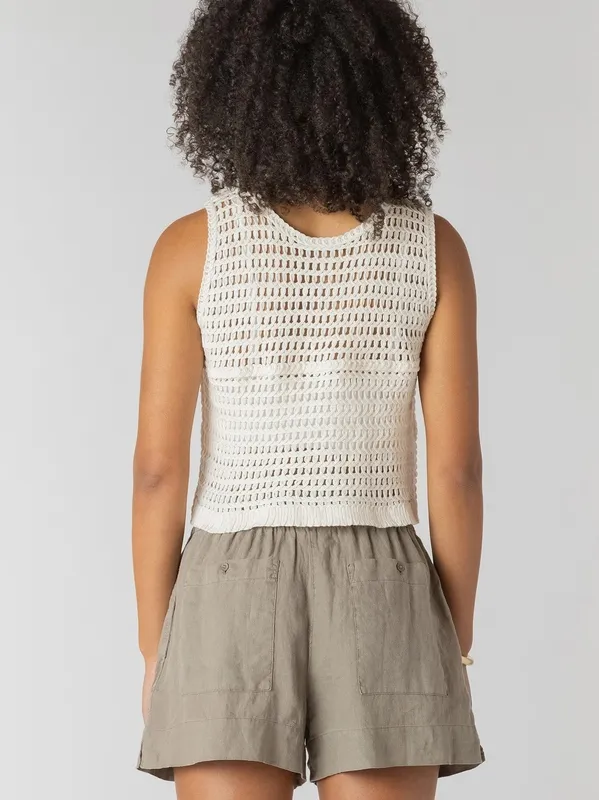 Crochet Button Front Vest Top