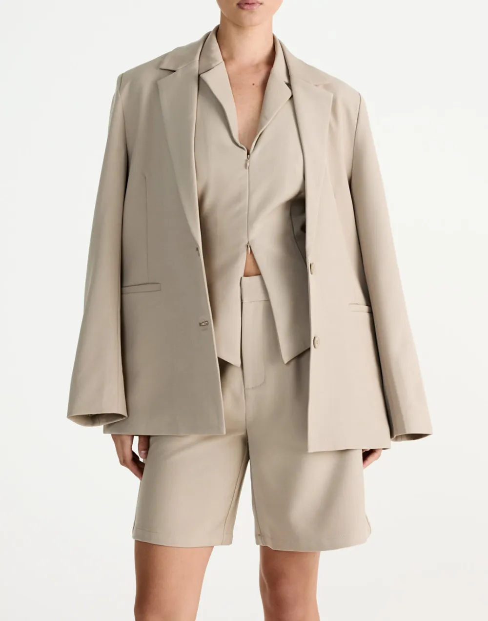 Three Dimensional Cutting High Waist Wide Leg Short Style