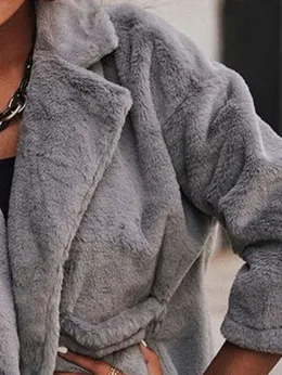 Loose Shawl Collar Teddy Jacket