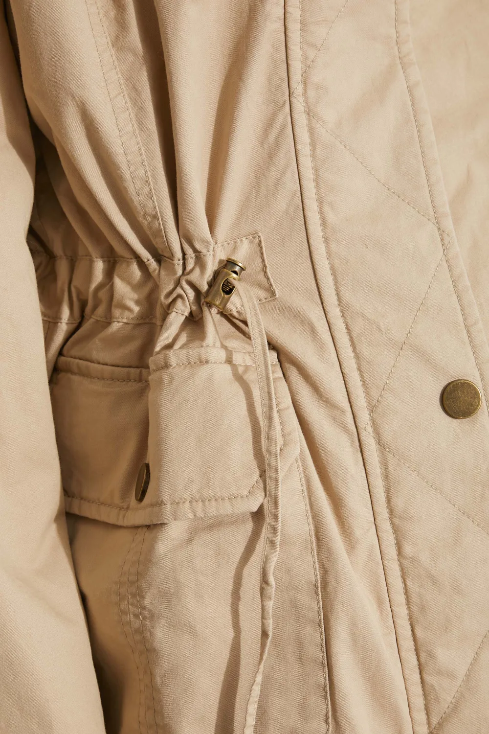 LTS Tall Beige Brown Maternity Parka