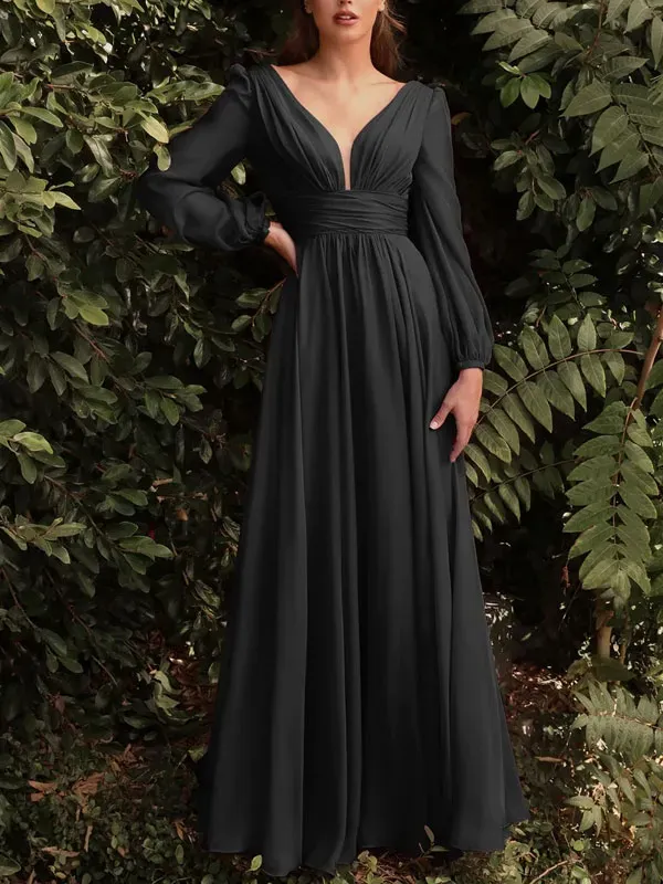 Airy chiffon party dress for women