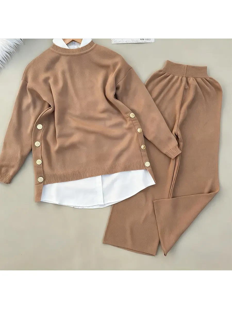 🔥Last Day 89% OFF🔥Women's Comfortable Pullover Sweater And Pants Two-piece Set