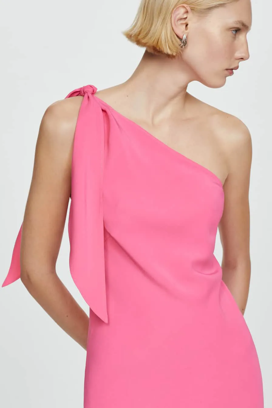 Asymmetric bow dress