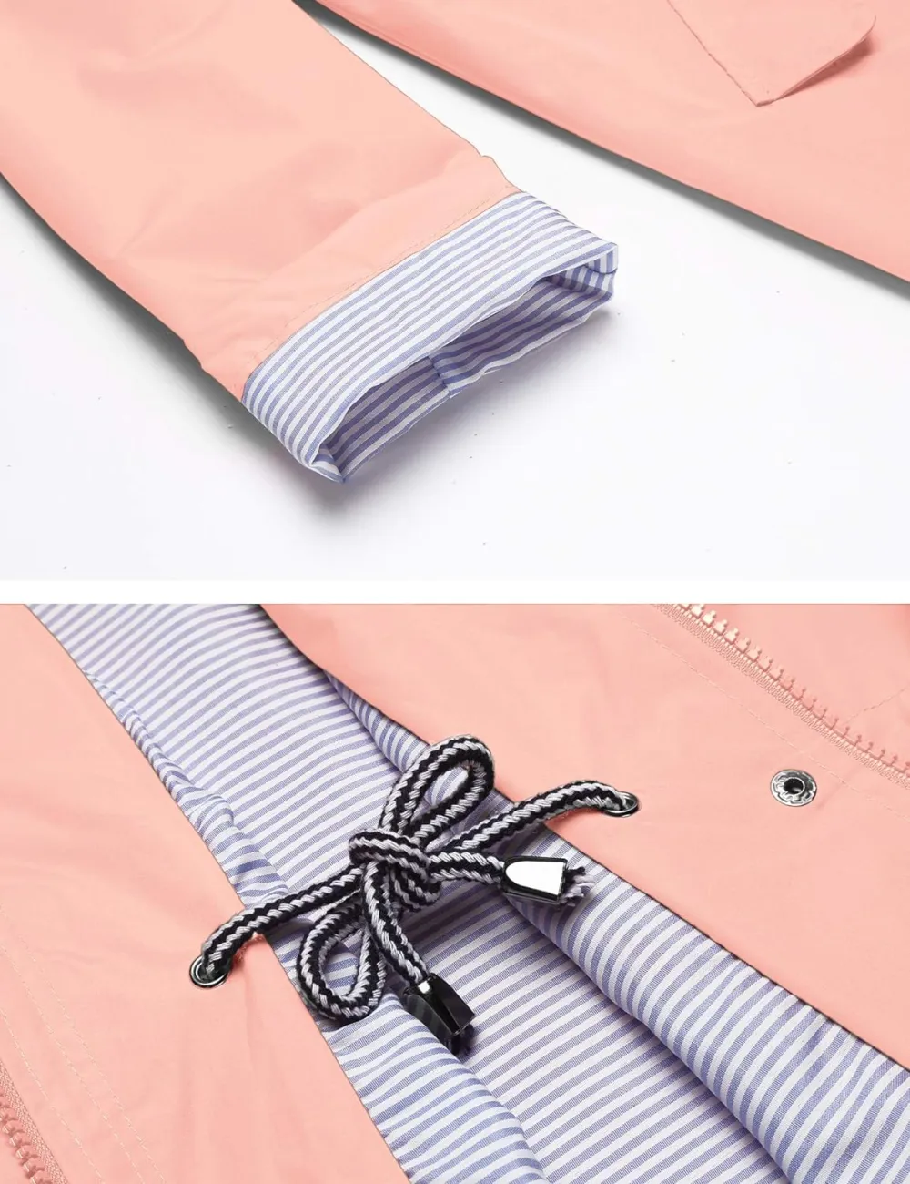 LOMON Raincoat Women Waterproof Long Hooded Trench Coats Lined Windbreaker Travel Jacket S-XXL