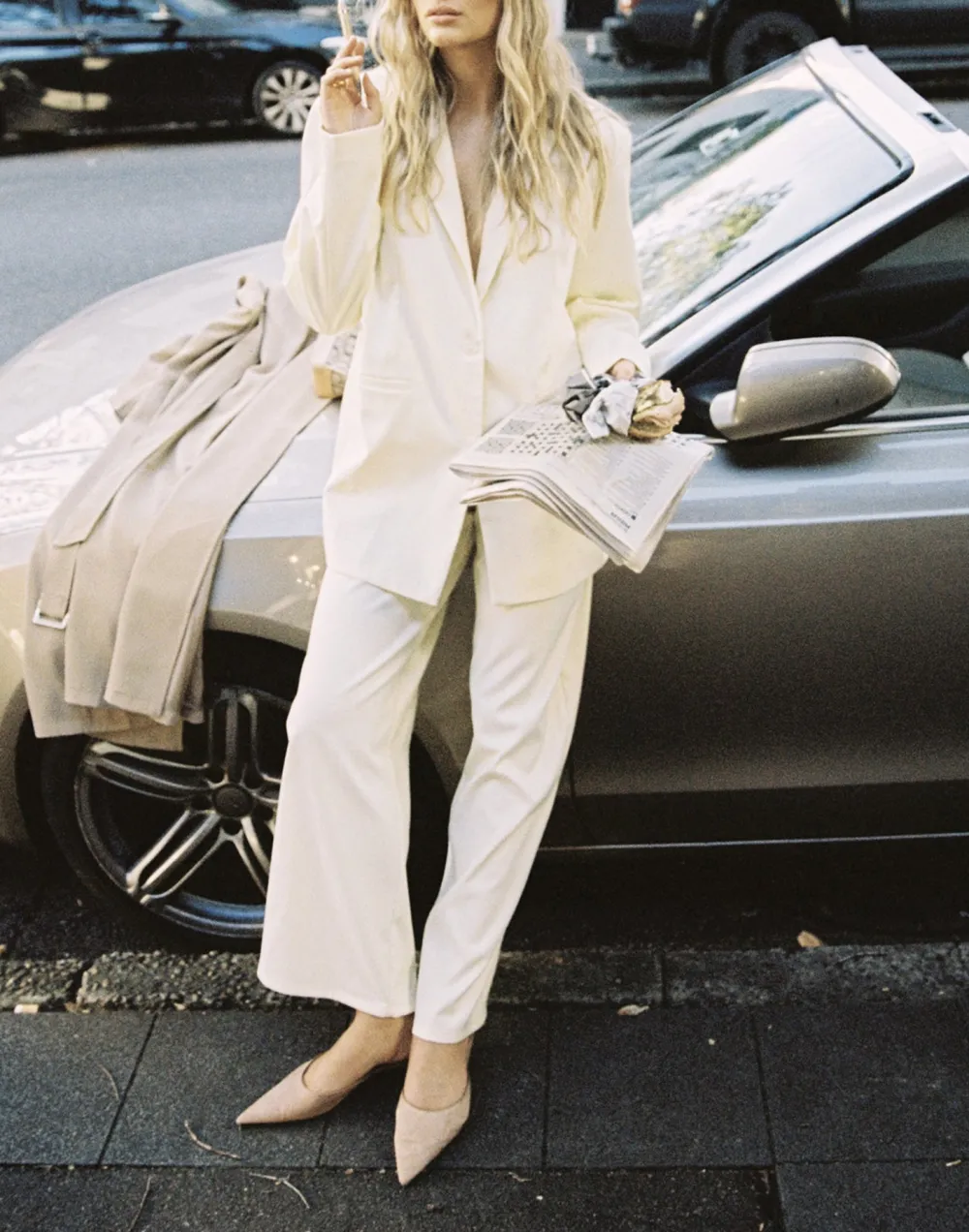 Business Casual Solid Color Trousers