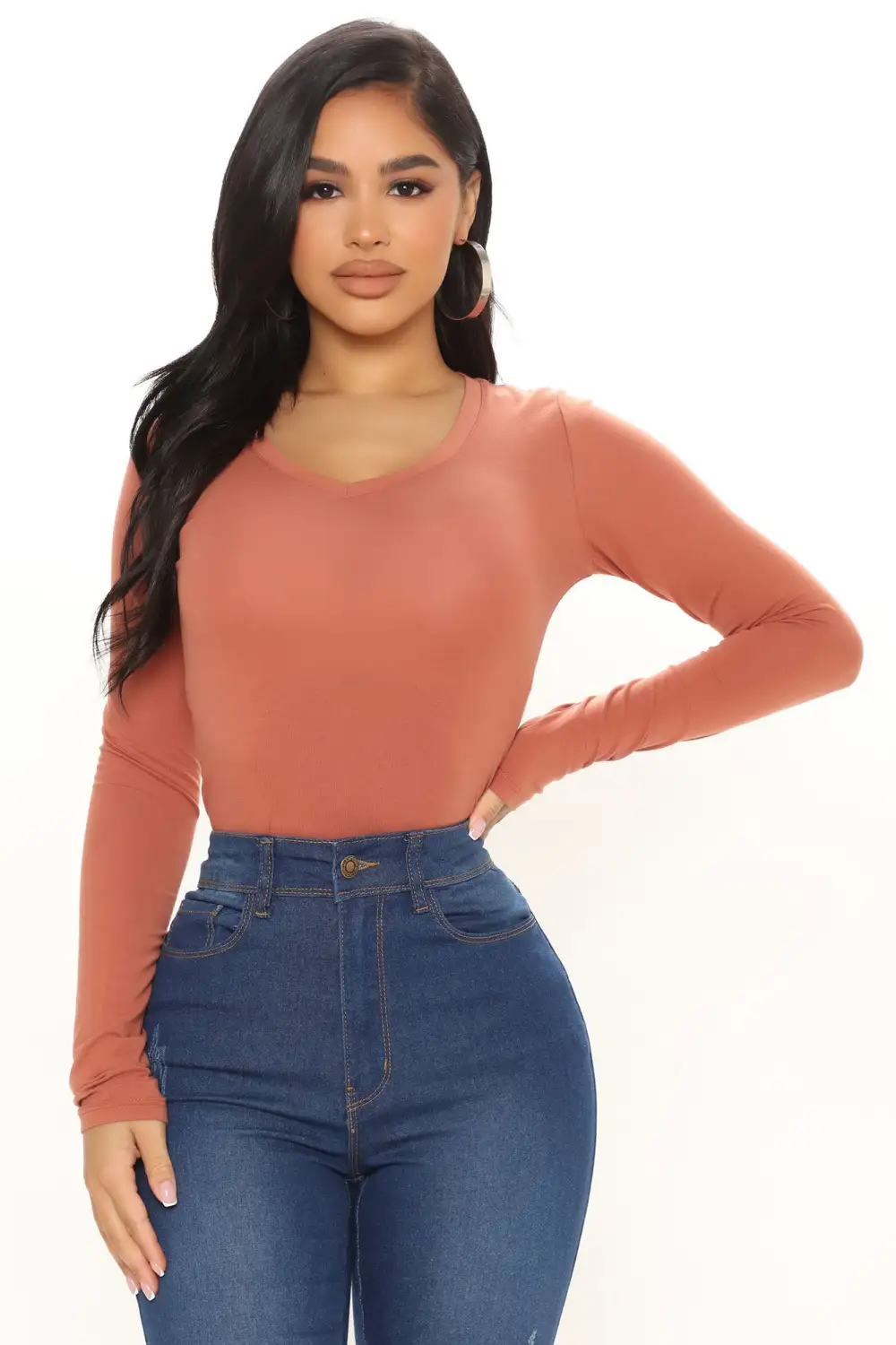 Your Everyday Long Sleeve Tee - Marsala