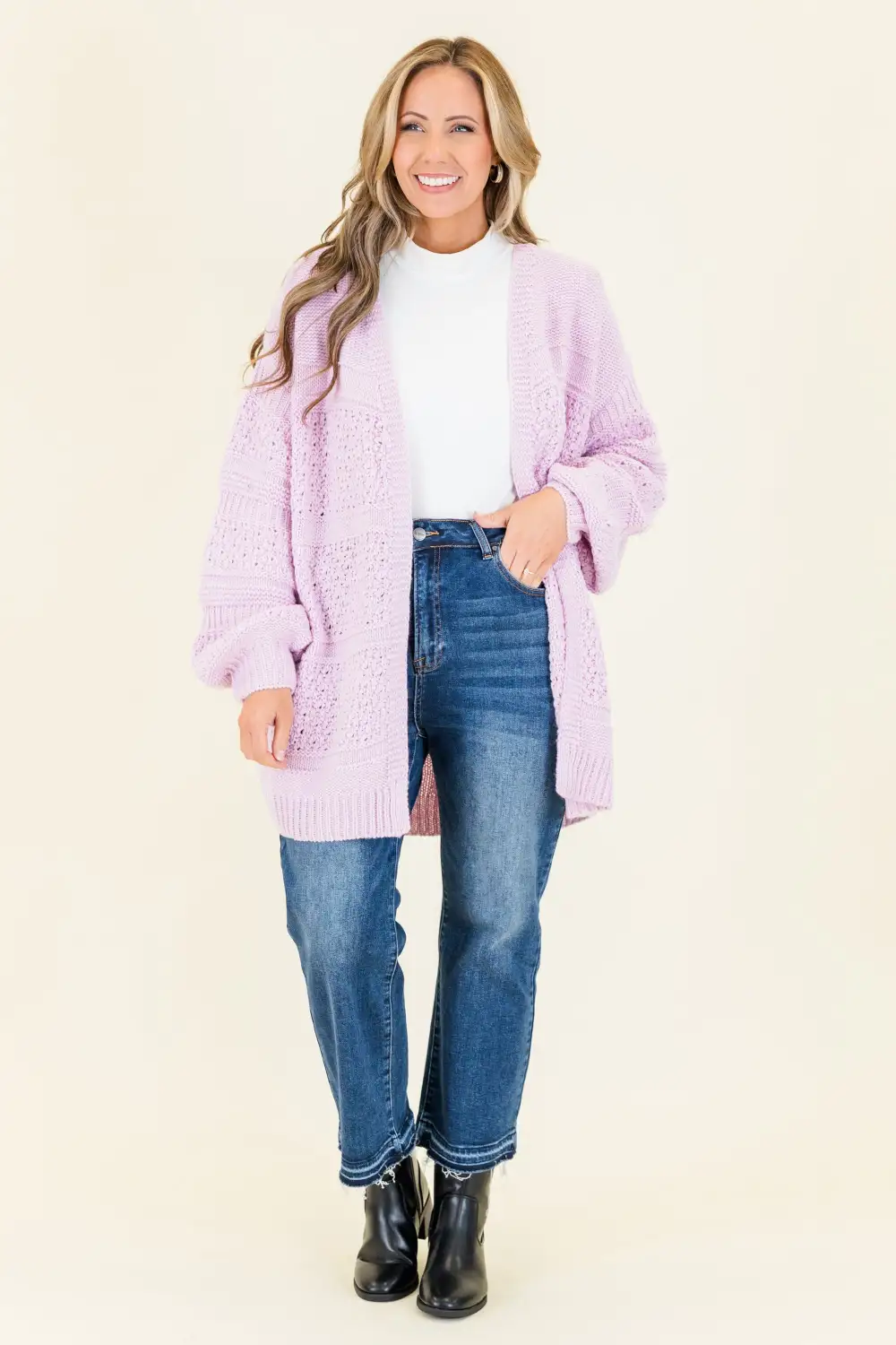 Keepin' Cozy Cardigan, Lavender