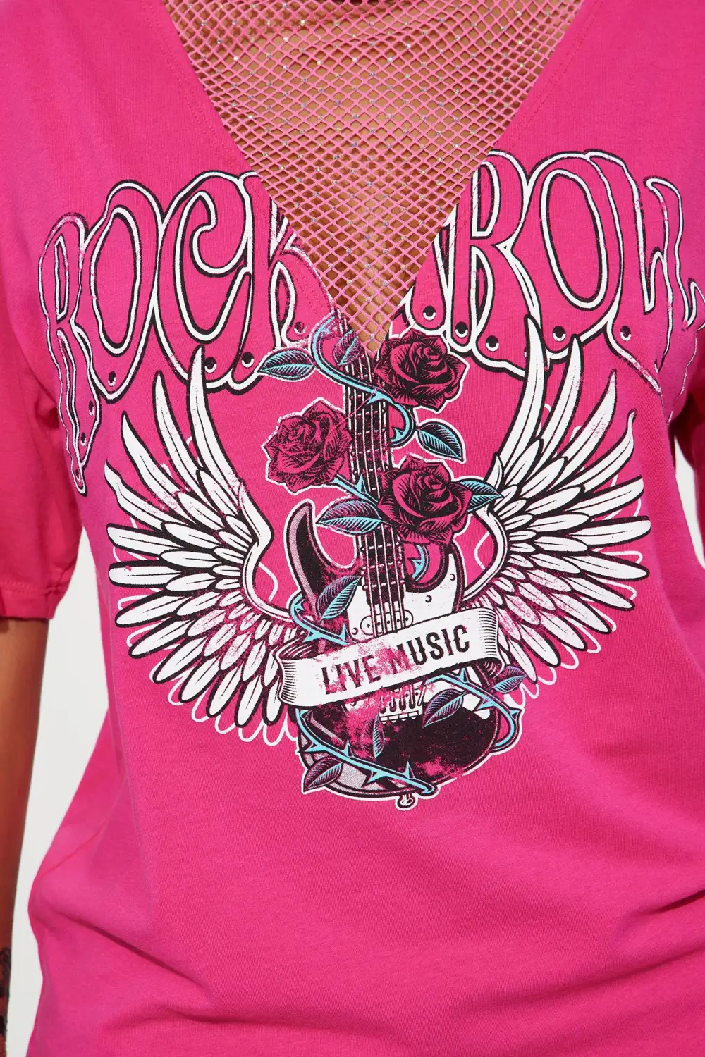 Backstage Baddie Graphic Tee - Hot Pink